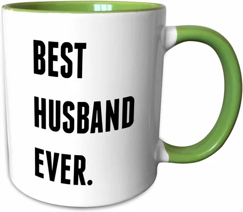 Vista 12 de 3dRose Taza de café, tamaño – 11 oz – Best Husband Ever, letras negras sobre fondo blanco Xander citas inspiradoras – divertido regalo de taza