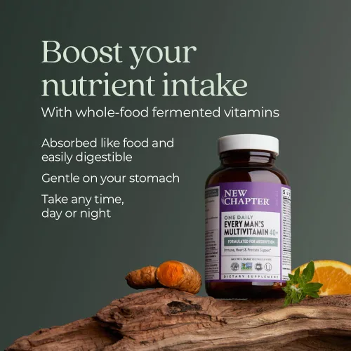 Vista 4 de Tabletas multivitamínicas para hombres de más de 40 años, uso diario, de New Chapter, 370, 1, 1