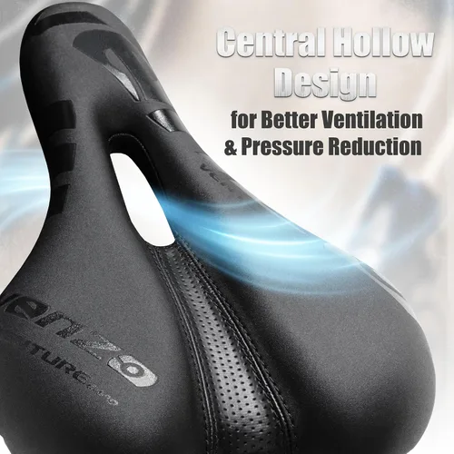 Vista 4 de Venzo Comfortable Saddle Bike Seat Soft & Durable Bicycle Seat for MTB, Road, Exercise, Trekking, Folding, Hybrid & Cruiser Bikes Breathable &