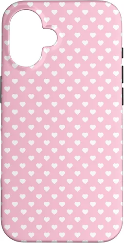 Vista 32 de Hearts Pattern Light Pink White Valentine Case for iPhone 17
