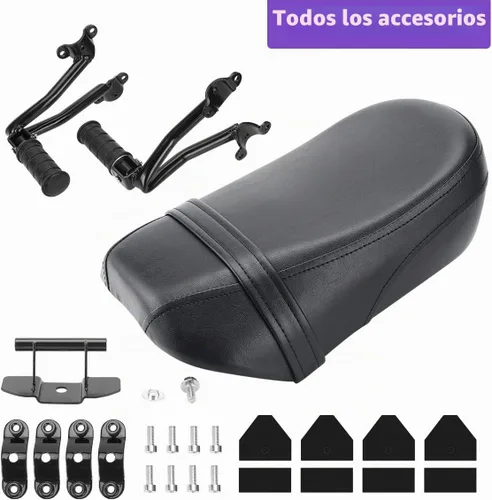 Vista 7 de Kit de estriberas y asiento de pasajero para Kawasaki Vulcan 650 VN650 2015-2025