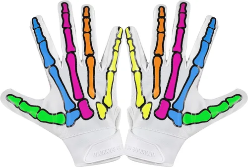 Vista 11 de Glorious Traders Youth Football Gloves American Wide Receiver Football Gloves for Adult Men Women & Boys with Super Sticky Silicone Grip Palms