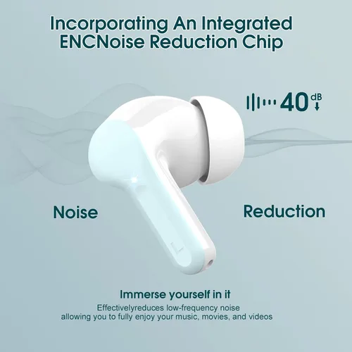 Vista 3 de Auriculares inalámbricos, Auriculares Bluetooth 5.4 HiFi Estéreo, Auriculares Bluetooth con Micrófono ENC de Cancelación de Ruido, Auriculares