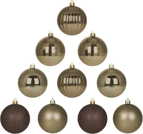 Vista 102 de Esferas pequeñas de bronce de 1.6 pulgadas para decoración del árbol de Navidad, adornos inastillables para cumpleaños, Halloween, vacaciones, boda