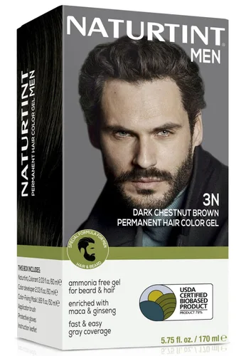 Vista 9 de Naturtint Tinte permanente para el cabello para hombre, barba y bigote (1N negro)