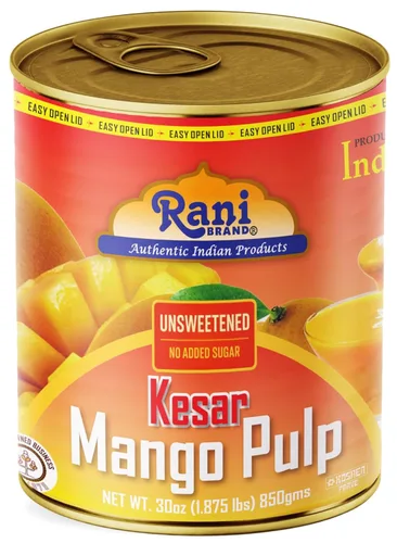 Vista 19 de Puré de pulpa de mango Rani (hace batidos de mango Lassi) Alphonso endulzado 30 onzas (1.875 libras) 29.98 oz ~ Kosher Todo natural Sin OMG