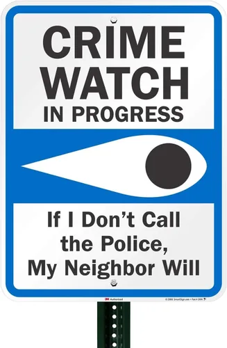 Vista 3 de SmartSign Letrero de "Crime Watch In Progress" 18 x 24 pulgadas, aluminio reflectante de grado de ingeniero 3M