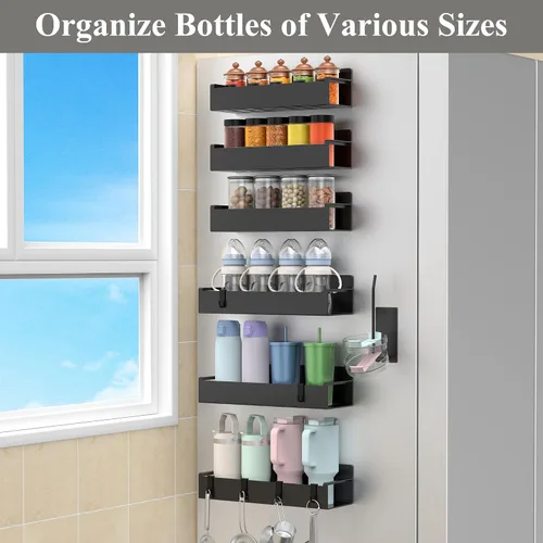 Vista 6 de HuggieGems Soporte Magnético para Botella de Agua para Refrigerador, Organizador de Portavasos para Stanley y Tumbler para Cocina, Paquete de 6