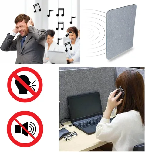 Vista 4 de LIGUOYI Panel de privacidad de escritorio de oficina con 4 soportes, separadores de escritorio con amortiguación de sonido, panel de escritorio