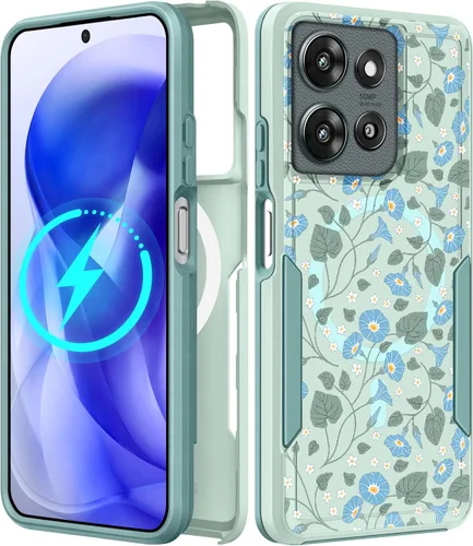 Vista 142 de Funda para Moto G 5G 2024 – Compatible con MagSafe para mujeres y niñas, bonita funda protectora magnética para teléfono, diseño femenino Kawaii
