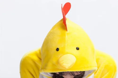 Vista 8 de Disfraz de animal Kigurumi de pollo para adultos, ropa para el hogar, ropa de descanso
