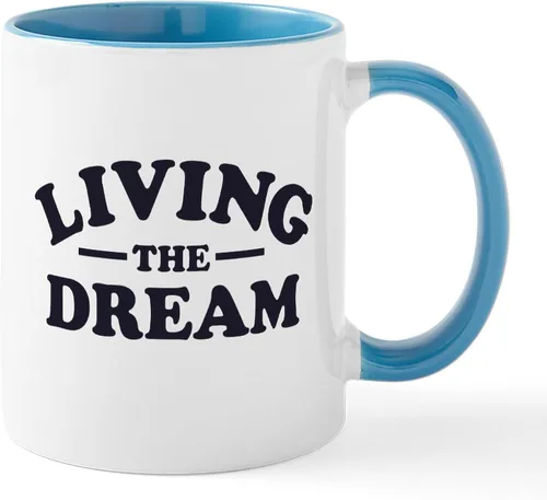 Vista 60 de CafePress Living The Dream Mugs Taza de café de cerámica de 11 oz (11.0 fl oz)
