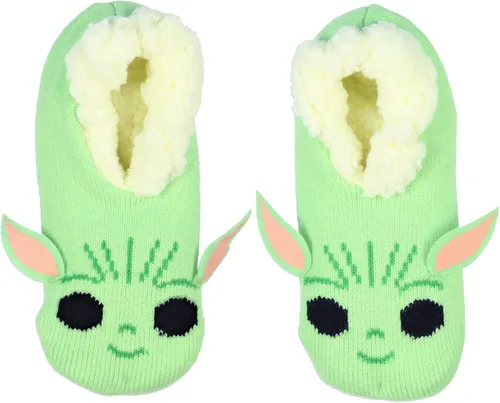 Vista 3 de Star Wars The Mandalorian Baby Yoda - Calcetines con forro Sherpa para mujer