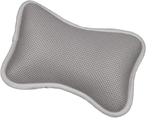 Vista 6 de Heallily Almohada de bañera 1 pieza suave de apoyo con ventosas para cuello y hombro (gris)