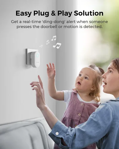 Vista 4 de Reolink Timbre digital, solo compatible con Reolink Video Doorbell V2, fácil de conectar y usar, control remoto a través de la aplicación, múltiples