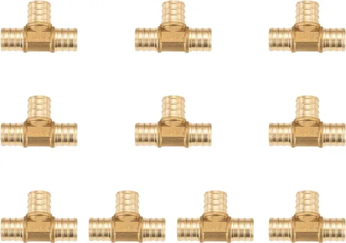 Vista 11 de (5 unidades) Adaptador de rosca NPT hembra de 3/4 pulgadas PEX x 3/4 pulgadas F1807, conector de engarce de latón LF para tubería PEX-b