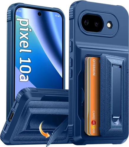 Vista 64 de Oterkin Funda tipo cartera para Google Pixel 11/11 Pro 4-5 tarjetero Negro