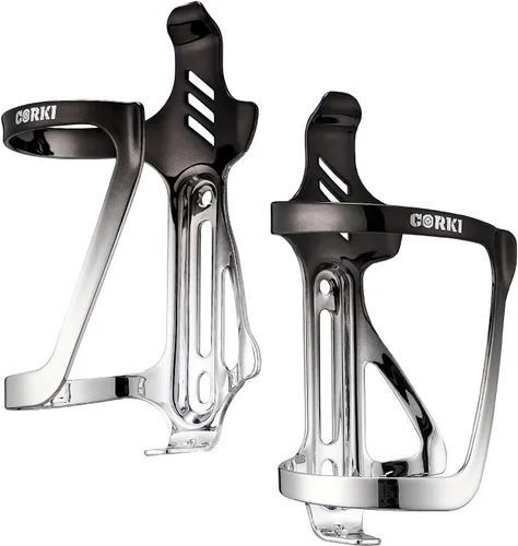 Vista 7 de Corki Cycles - Soporte para botella de agua de aleación de aluminio para bicicleta de entrada derecha e izquierda, para bicicletas de carretera