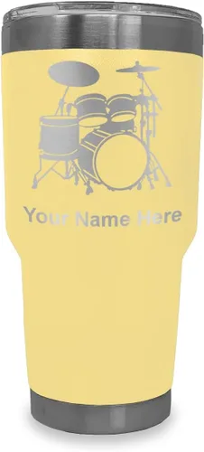 Vista 41 de LaserGram Vaso aislado al vacío de 20 onzas, juego de batería, grabado personalizado incluido (negro)
