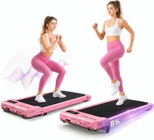 Vista 11 de ANCHEER Caminadora para caminar con inclinación – Cinta de correr para debajo del escritorio con placa de masaje por vibración, 2.5 HP compactas