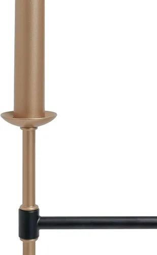 Vista 7 de KSANA Lámpara de araña negra y dorada, lámpara de araña moderna lineal para comedor, lámpara grande de 48.5” de 8 luces para isla de cocina