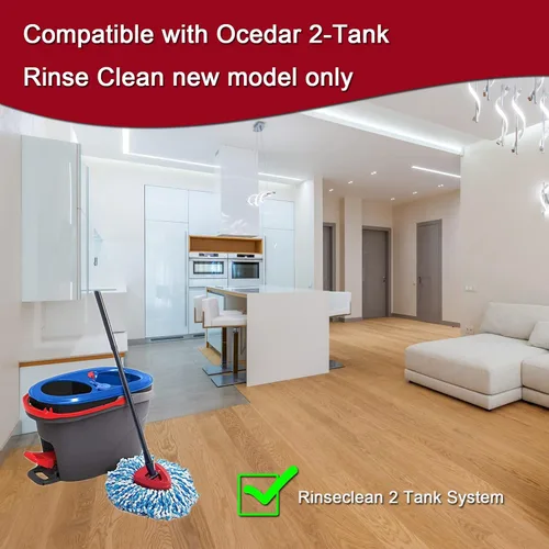 Vista 5 de Juego de 6 cabezales giratorios de repuesto compatibles con RinseClean 2 Tank System Repuestos de mopa giratoria de microfibra (6)