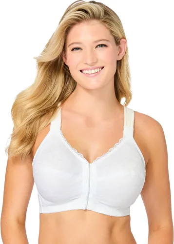 Vista 16 de Comfort Choice Sujetador de postura sin aros con cierre frontal de talla grande para mujer Negro