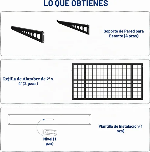 Vista 7 de FLEXIMOUNTS Paquete de 2 estantes esquineros de pared de 2 x 4 pies, color negro