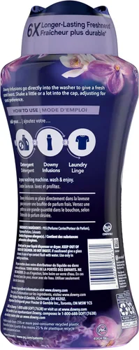 Vista 7 de Downy Infusions - Perlas potenciadoras de aroma en el lavado, con aroma calmante a lavanda y vainilla, 24 onzas