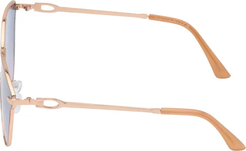 Vista 3 de TAHARI Gafas de sol Th890 Metal Shield 100% Uv400 con protección de ojo de gato, regalos elegantes para ella, 5.512 in