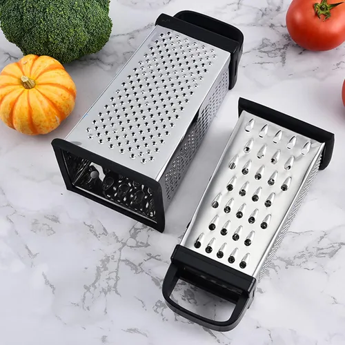 Vista 6 de Rallador de queso, rallador de caja de 4 lados, rallador de alimentos para queso, parmesano y verduras, apto para lavavajillas para cocina