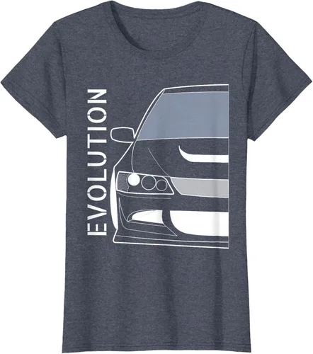 Vista 64 de Camiseta Evo 8 Design Turbo JDM Classic Legends, Negro, S