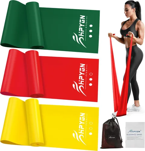Vista 9 de Bandas de resistencia, bandas de ejercicio, bandas de terapia física para entrenamiento de fuerza, yoga, pilates, banda elástica de estiramiento