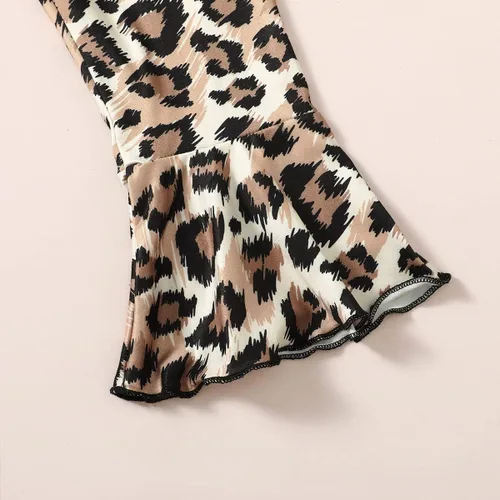Vista 6 de Traje de bebé niña de 2 cumpleaños para niña de 2 años de edad, ropa de leopardo