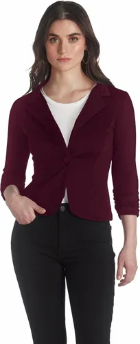Vista 3 de Hybrid & Company Women's Casual Work Office Blazer Lightweight Stretch Ponte Jacket Made in USA