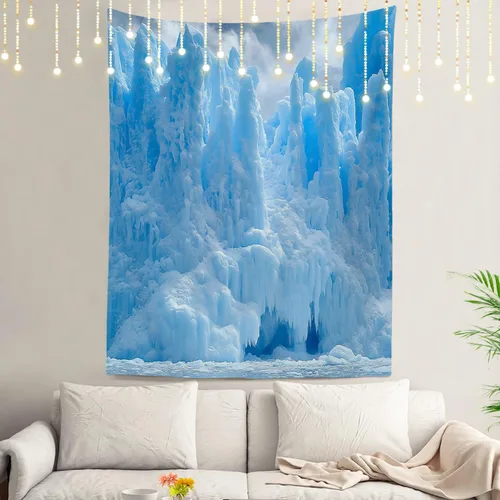 Vista 68 de Shrahala Tapiz de pared de hojas de arce otoñal, hojas rojas llameantes, fondo negro, tapiz grande para colgar en la pared, tapiz decorativo