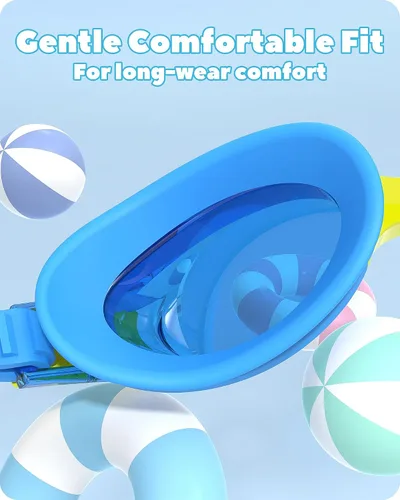 Vista 4 de findway Gafas de natación para niños, antivaho y sin fugas, para niñas de 3 a 14 años