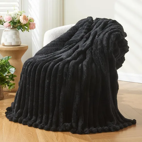 Vista 87 de NEWCOSPLAY Manta de Tiro Súper Suave Aqua Franela Sedosa Premium Forro Polar Jacquard Acanalado 3D Ligero Manta de Cama Uso en Todas las Estaciones