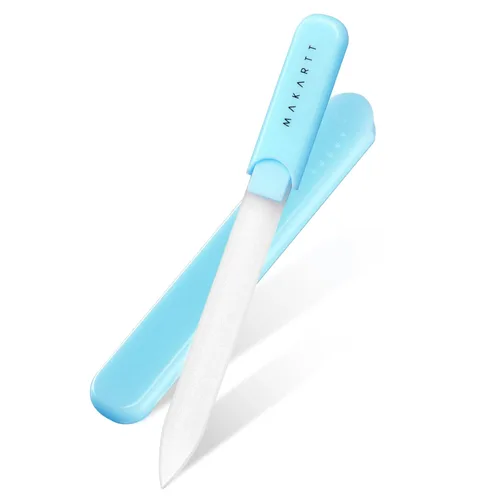 Vista 8 de Makartt Lima de Uñas - Lima de Uñas de Cristal con Estuche, Limas de Uñas de Cristal con Chorro de Arena de Doble Cara para Uñas Naturales, Buffer
