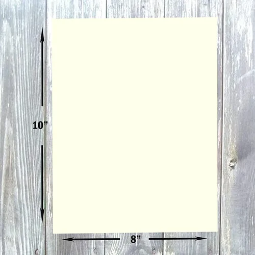 Vista 3 de Hamilco Cartulina de color crema de 8 x 10 pulgadas, peso pesado, 80 libras, cartulina para impresora, paquete de 50