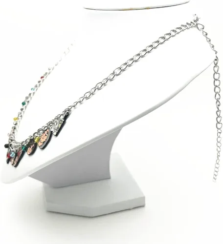 Vista 6 de TKLPP Collar con dije de Encanto Madrigal de la familia con dibujos animados de metal de Maribel Bruno Isabella Encanto para mujer y niña, Zinc, 0