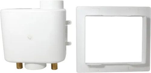 Vista 5 de XFITTING Caja de salida prémium para lavadora con drenaje central, 1/2 pulgada MIP/sudor x 3/4 pulgadas MHT, color blanco