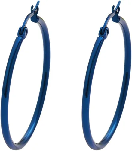 Vista 6 de Edforce - Aretes de acero inoxidable tipo argolla (20-60 mm de diámetro)