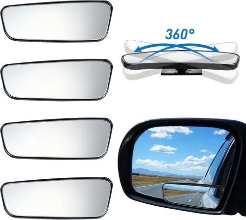 Vista 8 de Tallew 4 piezas de espejo de punto ciego para coche, espejo retrovisor lateral convexo, punto ciego, rectangular, accesorios para visión trasera