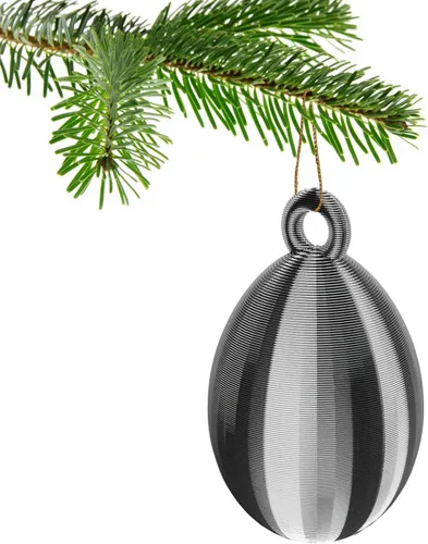 Vista 4 de Huevo Árbol de Navidad Bola Decoración Ornamento para Navidad Navidad Noel (Oro)