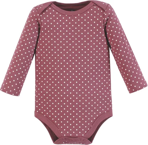 Vista 60 de Hudson Baby Body unisex de algodón de manga larga para bebé, leopardo rosa rojo