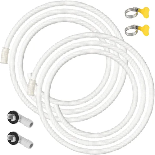 Vista 8 de Paquete de 2 mangueras de drenaje de aire acondicionado de 5 pies, tubo de plástico para condensado de CA, manguera de drenaje de CA flexible