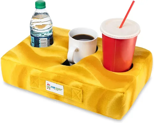 Vista 8 de La almohada Cup Cozy original gris - Como se vio en la televisión - ¡El mejor portavasos del mundo para sofá/cama/coche para Negro