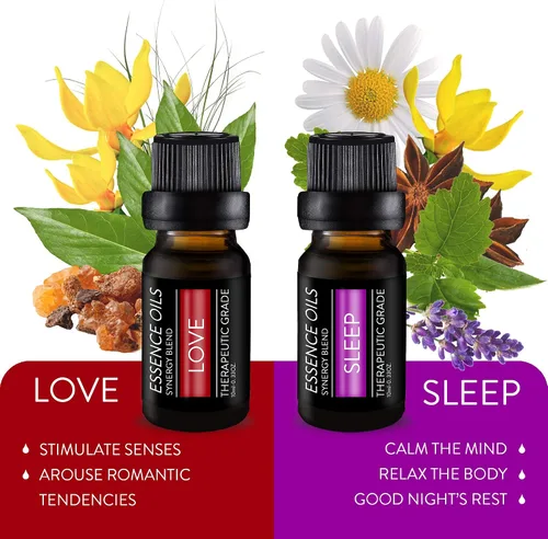 Vista 5 de Pure Daily Care - Juego de aromaterapia con las 10 mejores mezclas aceites esenciales de sinergia, de grado terapéutico. Mejora la mente, el cuerpo