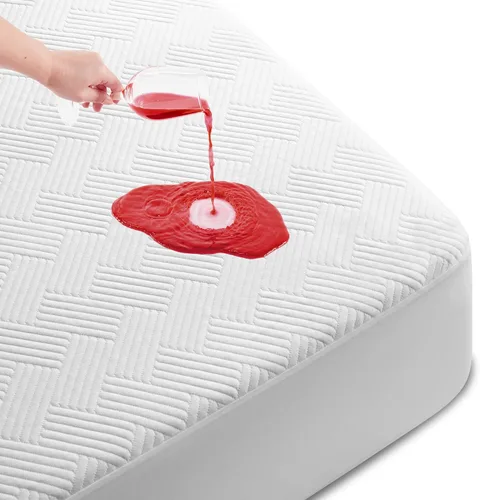 Vista 11 de Cozymaker Protector de colchón 100% impermeable, tamaño individual, funda de colchón refrescante ajustable de 8 a 21 pulgadas, bolsillo profundo
